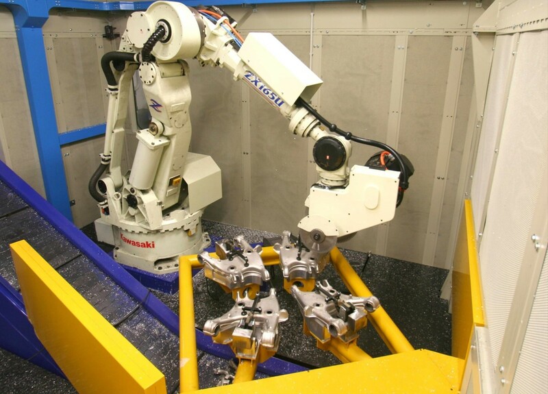 Robotizované řezání vtoků odlitků