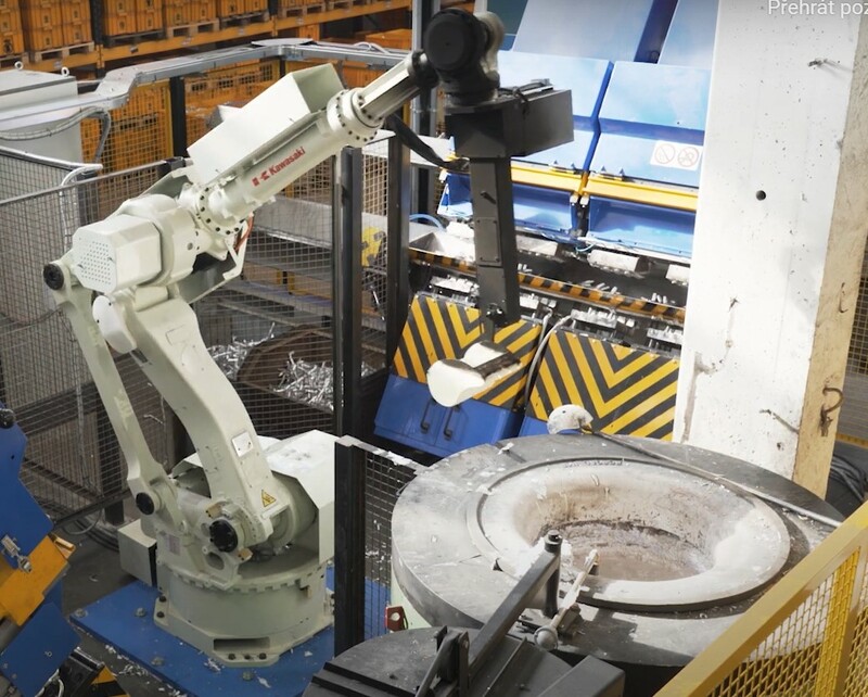 Robotizace gravitačního odlévání